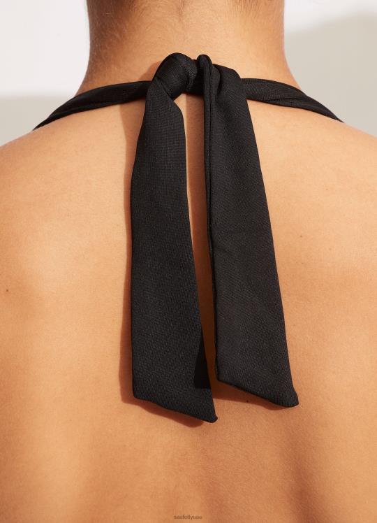 Boyleg الجماعية قطعة واحدة نحيف أسود Seafolly ملابس سباحة 2JF2D13