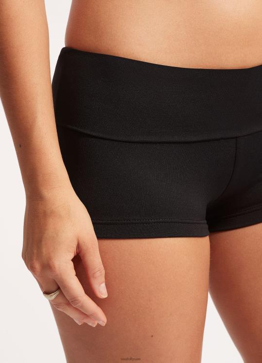 لفة جماعية أعلى Boyleg نحيف أسود Seafolly ملابس سباحة 2JF2D200