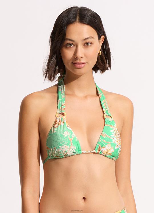 قطعة بيكيني علوية مثلثة الشكل من Eden نحيف نعناع Seafolly ملابس سباحة 2JF2D186