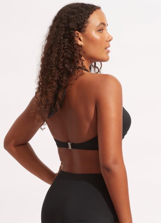 العصابة الرسن الجماعية نحيف أسود Seafolly ملابس سباحة 2JF2D192