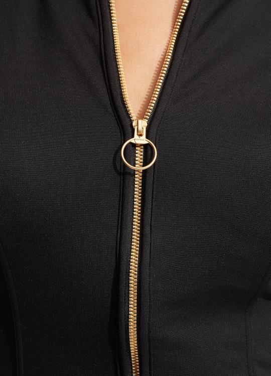 سترة شمسية جماعية بأكمام طويلة نحيف أسود Seafolly ملابس سباحة 2JF2D198