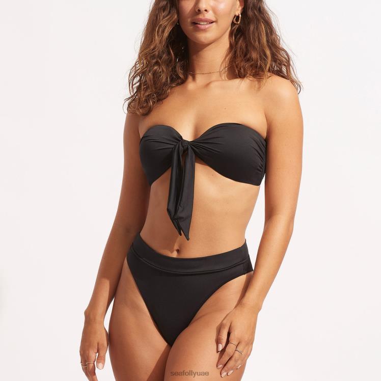بانت عالية الارتفاع الجماعية نحيف أسود Seafolly ملابس سباحة 2JF2D217