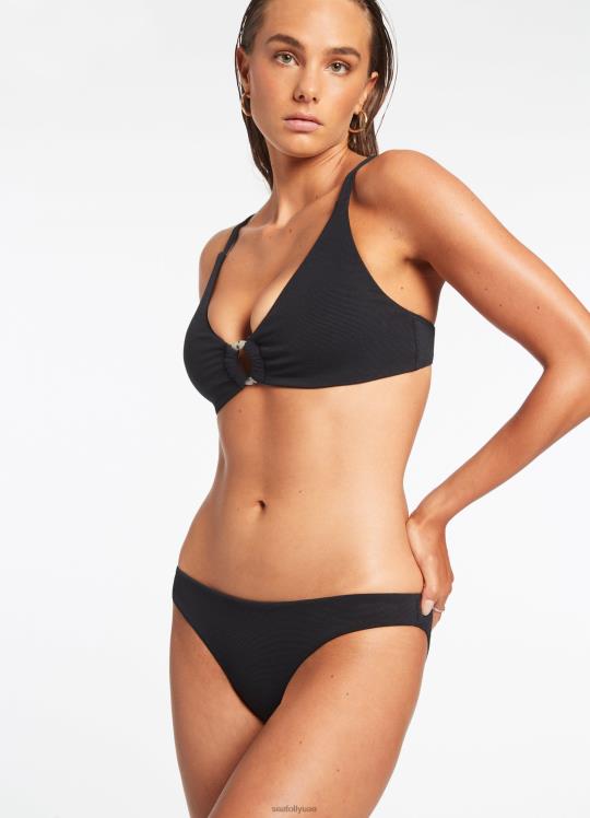 إيسلا ضلع محب بانت نحيف أسود Seafolly ملابس سباحة 2JF2D275