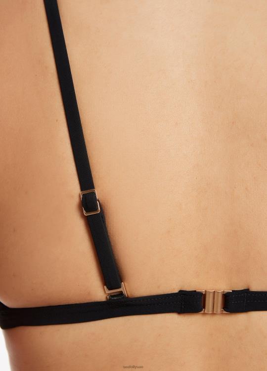 جيتسيت ثلاثي الأعلى نحيف أسود Seafolly ملابس سباحة 2JF2D293