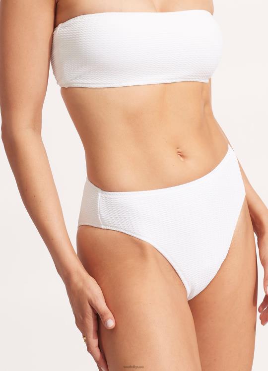 الغوص البحري بانت شاهقة الارتفاع نحيف أبيض Seafolly ملابس سباحة 2JF2D320