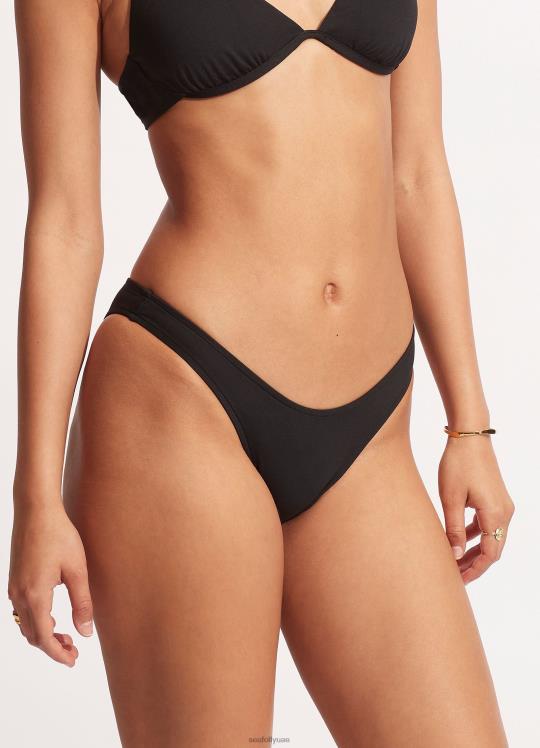 بانت قطع عالية نحيف أسود Seafolly ملابس سباحة 2JF2D324