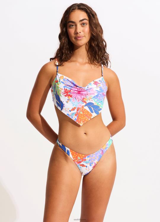 جزء سفلي من بيكيني ريو ذو قصة عالية تحت البحر نحيف أبيض Seafolly ملابس سباحة 2JF2D327