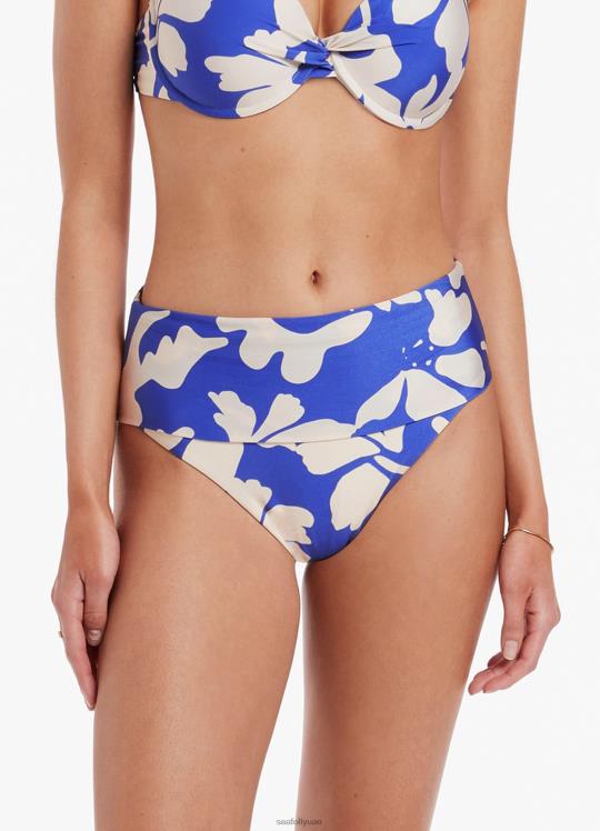 إمبوريو طي بنطال عالي الخصر نحيف الياقوت Seafolly ملابس سباحة 2JF2D379