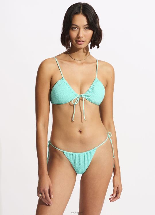 بنطال ريو برباط جانبي للغوص البحري نحيف أروبا الأزرق Seafolly ملابس سباحة 2JF2D389