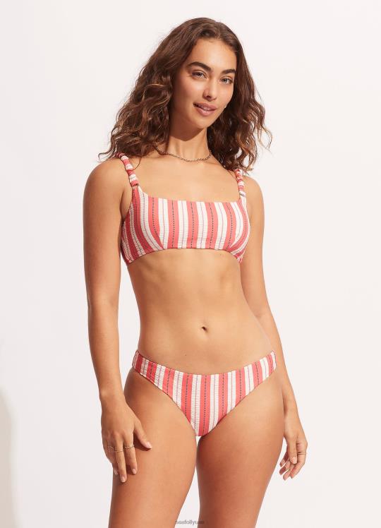 حمالة صدر بحزام كابانا مجمعة نحيف المرجان المشمس Seafolly ملابس سباحة 2JF2D424