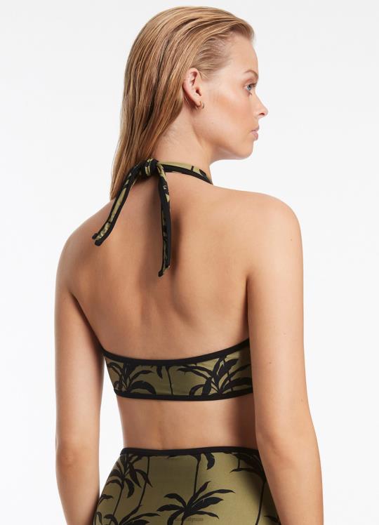 بالمي الرسن التعادل أعلى نحيف زيتون Seafolly ملابس سباحة 2JF2D434