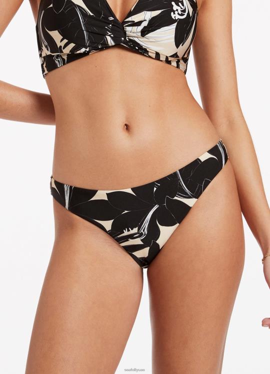 فلوريال محب بانت نحيف أسود Seafolly ملابس سباحة 2JF2D492