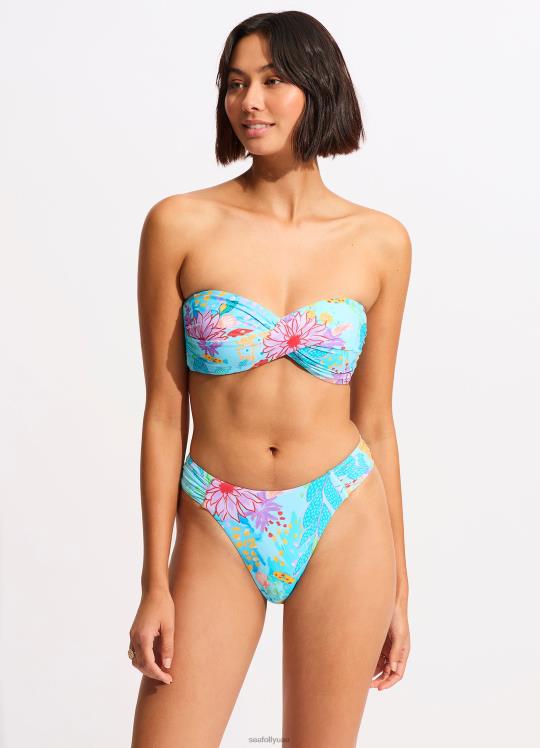 قطعة بيكيني علوية من بيكيني تحت البحر نحيف ضباب أزرق Seafolly ملابس سباحة 2JF2D525