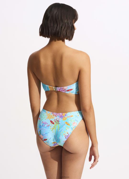قطعة بيكيني علوية من بيكيني تحت البحر نحيف ضباب أزرق Seafolly ملابس سباحة 2JF2D525