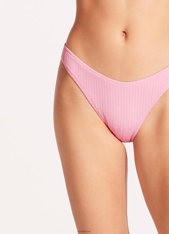 سروال عالي القطع للغوص البحري نحيف بارفيه الوردي Seafolly ملابس سباحة 2JF2D541