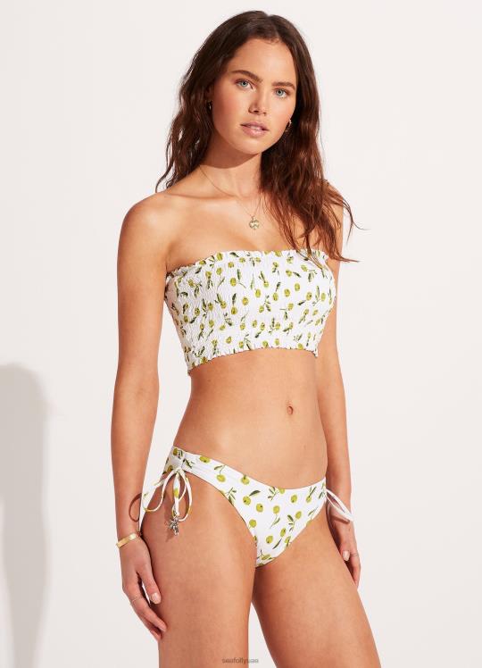 بنطال جانبي بحلقة سحق صيفية نحيف زيتون ناعم Seafolly ملابس سباحة 2JF2D543