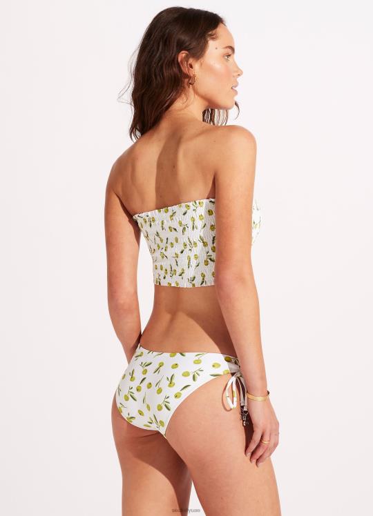 بنطال جانبي بحلقة سحق صيفية نحيف زيتون ناعم Seafolly ملابس سباحة 2JF2D543