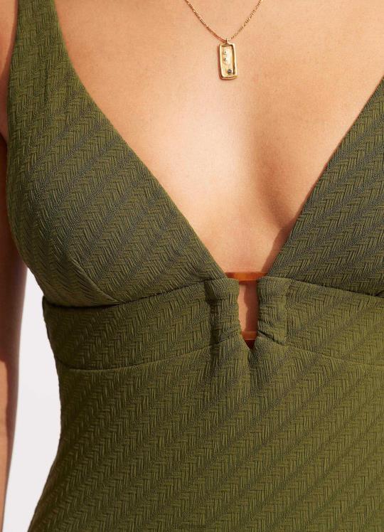 الصفصاف قطعة واحدة نحيف أفوكادو Seafolly ملابس سباحة 2JF2D57