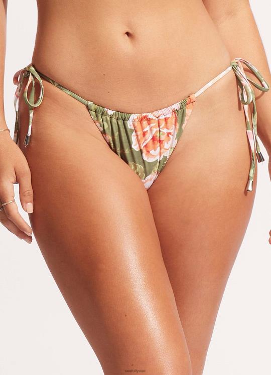 بنطال ريو برباط جانبي من بارادايس جاردن نحيف أفوكادو Seafolly ملابس سباحة 2JF2D591
