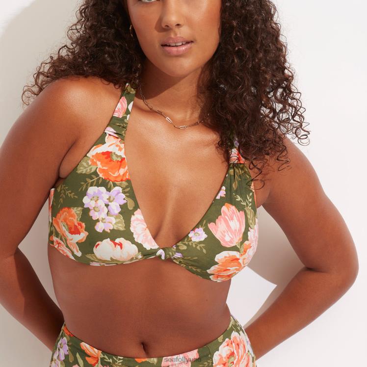 حمالة صدر برباط أمامي من بارادايس جاردن نحيف أفوكادو Seafolly ملابس سباحة 2JF2D609