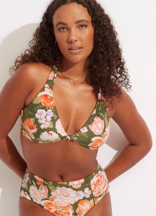 حمالة صدر برباط أمامي من بارادايس جاردن نحيف أفوكادو Seafolly ملابس سباحة 2JF2D609