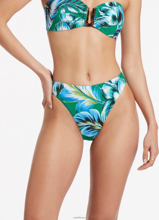 فيفا بنطال ذو ساق عالية نحيف زمرد Seafolly ملابس سباحة 2JF2D625