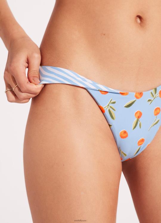 سمر كراش ذو وجهين عالي القطع ريو بانت باودر أزرق نحيف موضة Seafolly ملابس سباحة 2JF2D637