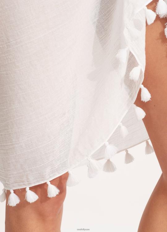 ردائه الشاش القطن نحيف أبيض Seafolly ملابس سباحة 2JF2D638