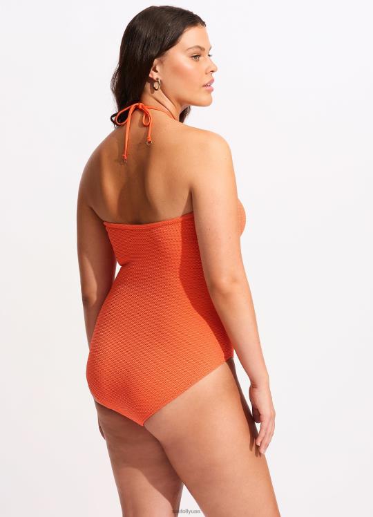 عصابة الغوص البحرية قطعة واحدة نحيف الماندرين Seafolly ملابس سباحة 2JF2D63