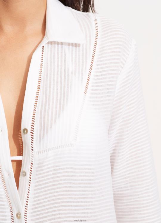 تغطية الشاطئ الطويل نحيف أبيض Seafolly ملابس 2JF2D685