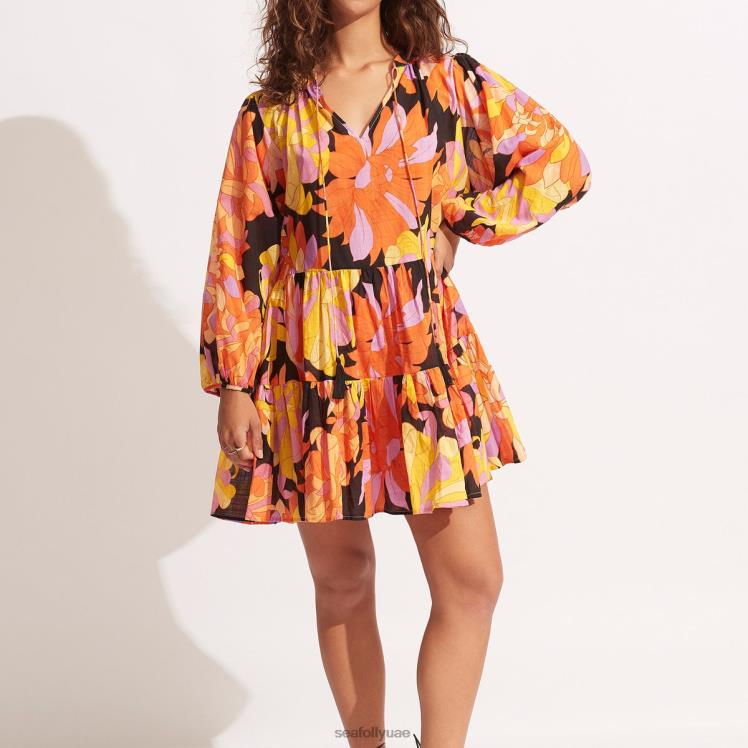 فستان من طبقات بالم سبرينغز نحيف أسود Seafolly ملابس 2JF2D691