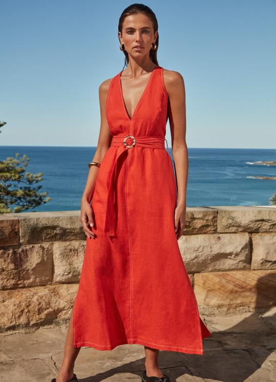 فستان جيتسيت بغرزة غاطسة نحيف فيماما Seafolly ملابس 2JF2D700