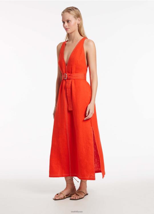 فستان جيتسيت بغرزة غاطسة نحيف فيماما Seafolly ملابس 2JF2D700