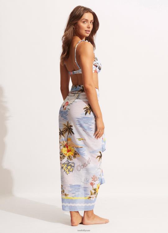 الساحل إلى الساحل صوفية نحيف مسحوق أزرق Seafolly ملابس سباحة 2JF2D718