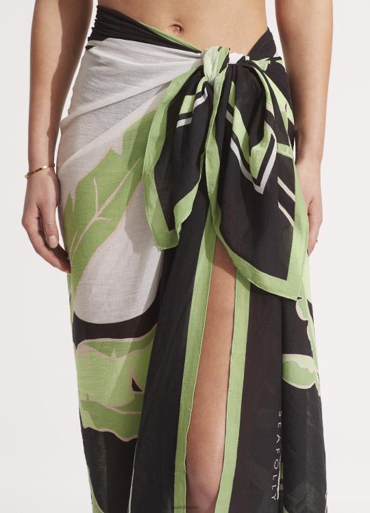 صوفية جنة النخيل نحيف أسود Seafolly ملابس سباحة 2JF2D723