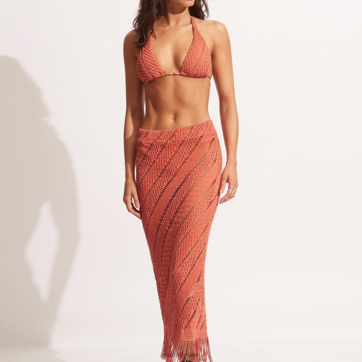 تنورة مراكش نحيف قرفة Seafolly ملابس 2JF2D730