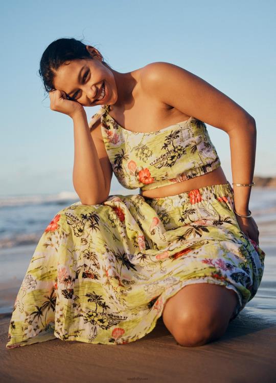 الساحل إلى الساحل كتف واحد نحيف الجير البري Seafolly ملابس سباحة 2JF2D741