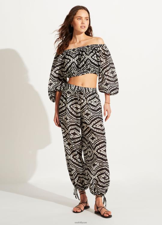 زنجبار المحاصيل الأعلى نحيف أسود Seafolly ملابس سباحة 2JF2D744