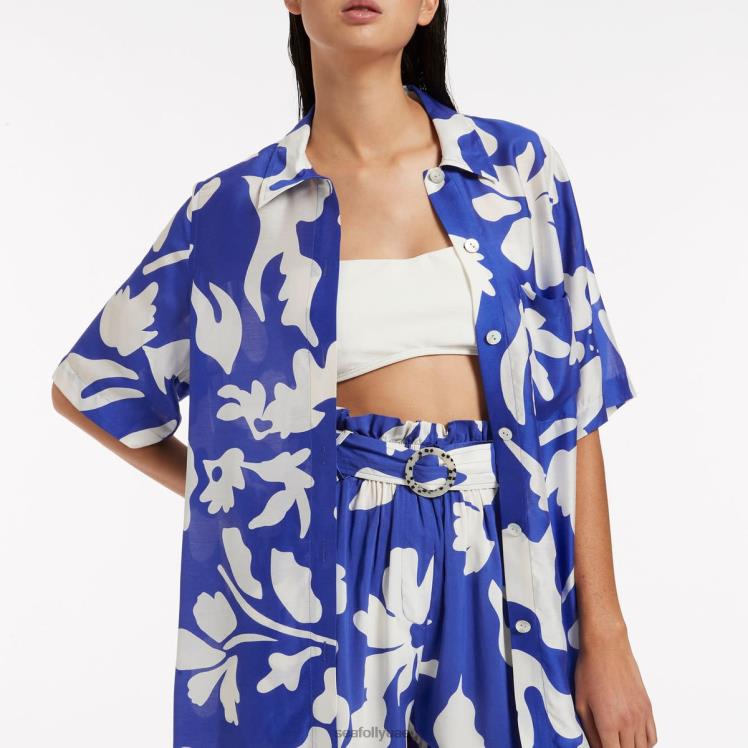 إمبوريو قميص قصير الأكمام نحيف الياقوت Seafolly ملابس 2JF2D745