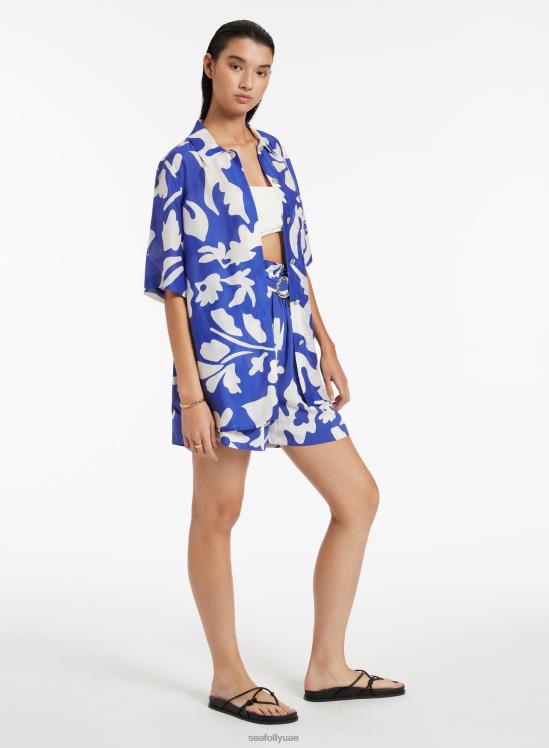 إمبوريو قميص قصير الأكمام نحيف الياقوت Seafolly ملابس 2JF2D745