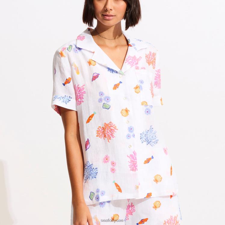 تحت شاطئ البحر قصير نحيف أبيض Seafolly ملابس 2JF2D750
