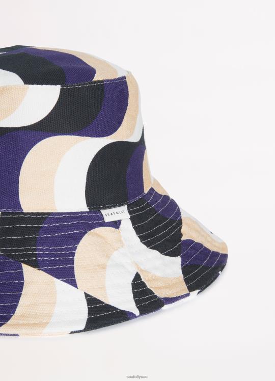 قبعة دلو حديثة نحيف أسود Seafolly مُكَمِّلات 2JF2D782