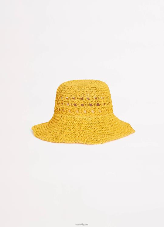 قبعة كازا المنسوجة نحيف دوار الشمس Seafolly مُكَمِّلات 2JF2D787