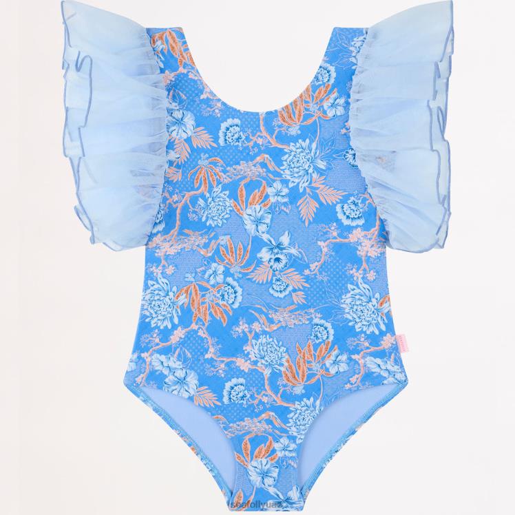 فوجي كم الجنية للفتيات قطعة واحدة أطفال أزرق Seafolly ملابس سباحة 2JF2D790