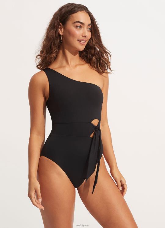 ربطة عنق جماعية للخصر قطعة واحدة نحيف أسود Seafolly ملابس سباحة 2JF2D94