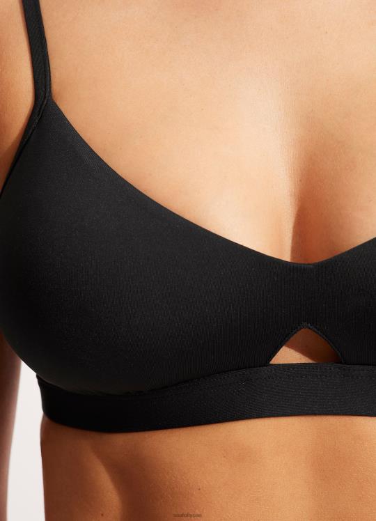 bralette الهجين الجماعي نحيف أسود Seafolly ملابس سباحة 2JF2D196