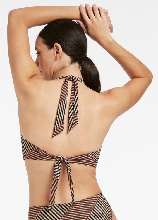 رايا d_dd الرسن الأعلى نحيف التبغ Seafolly ملابس سباحة 2JF2D339