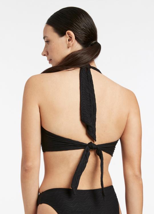 ريو d_dd الرسن الأعلى نحيف أسود Seafolly ملابس سباحة 2JF2D608