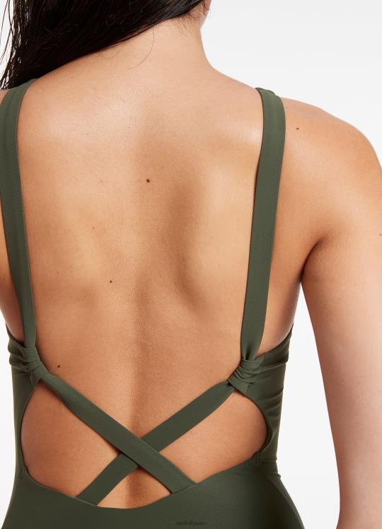 jetset الرقبة العالية قطعة واحدة نحيف زيتون Seafolly ملابس سباحة 2JF2D30