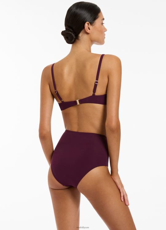 قطعة بيكيني سفلية عالية الخصر من jetset نحيف ميناء Seafolly ملابس سباحة 2JF2D446